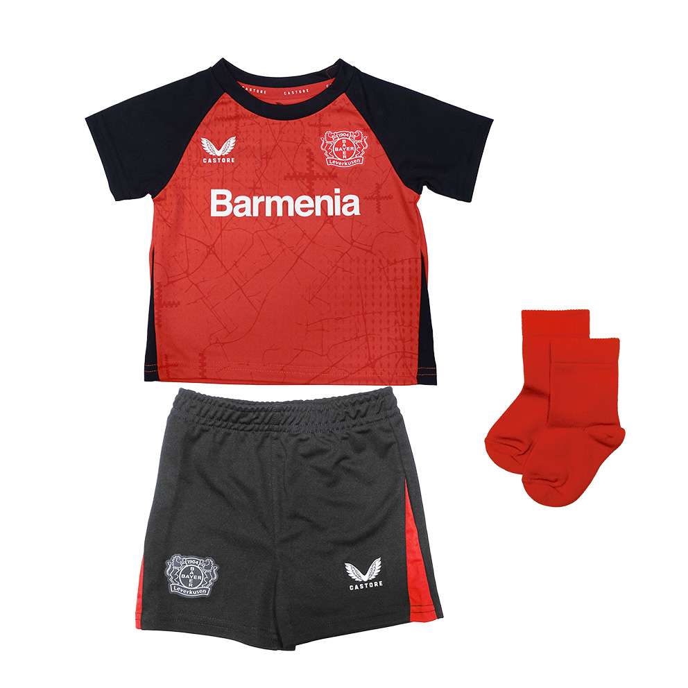 Bayer 04 Leverkusen Shop Collection | baby jersey kit home castore with custom printing